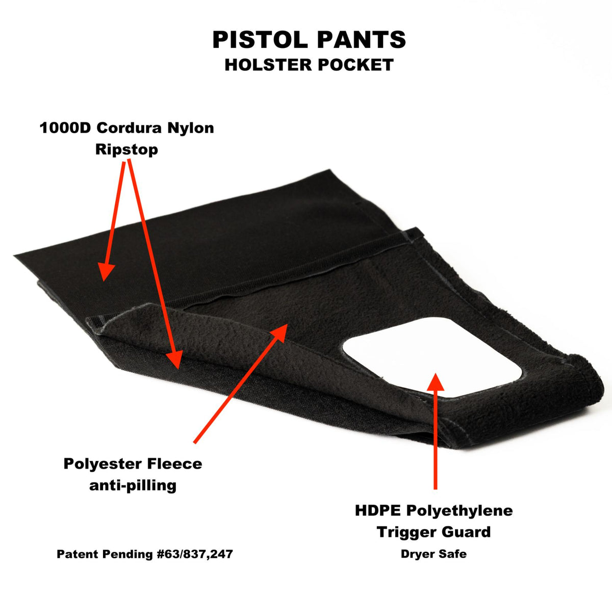 Pistol Pants Concealed Carry Cargo Shorts image 3
