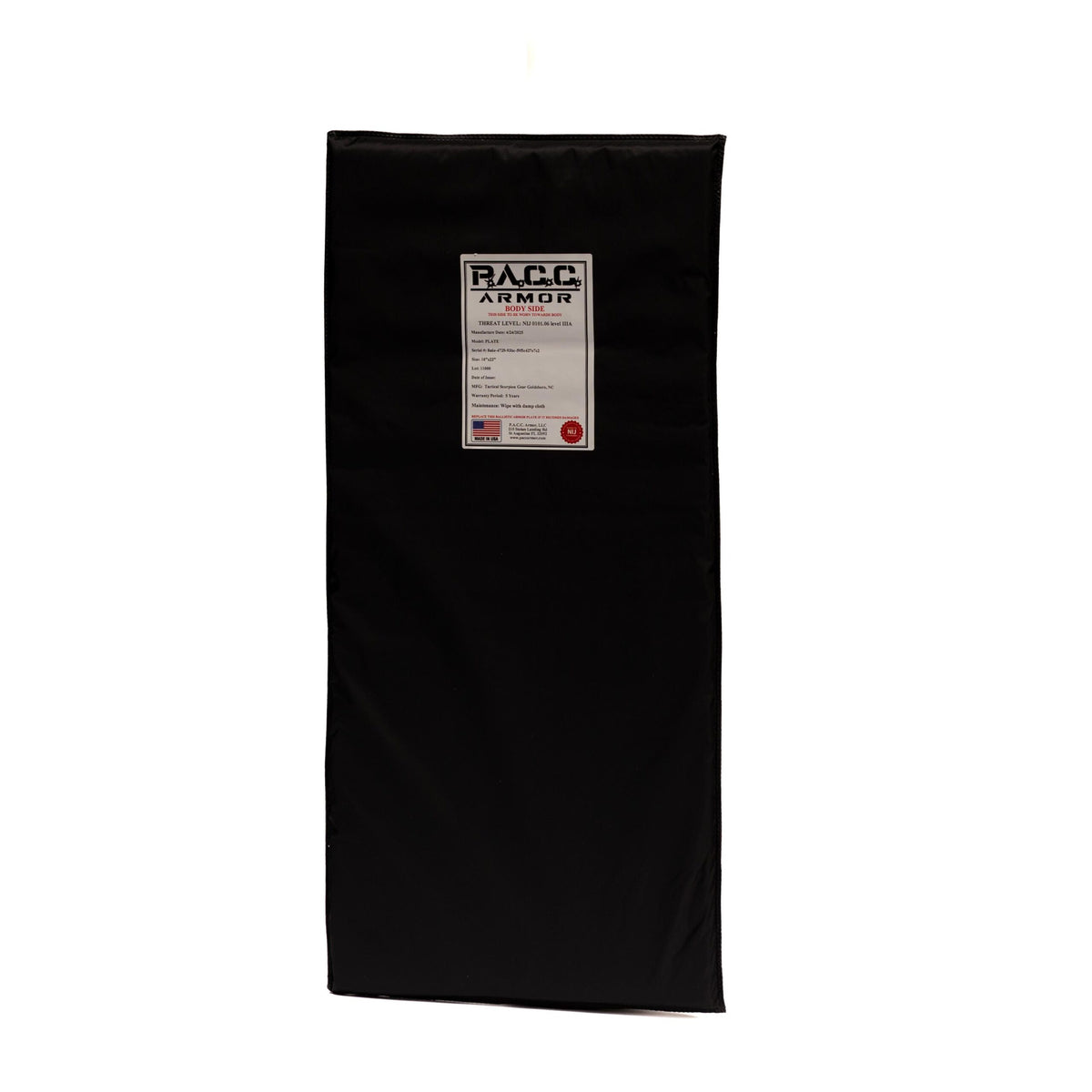 3A Soft Armor - 10”x22” For SBR PACC image