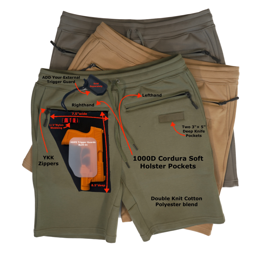 Pistol Pants Concealed Carry Athletic Shorts image 1
