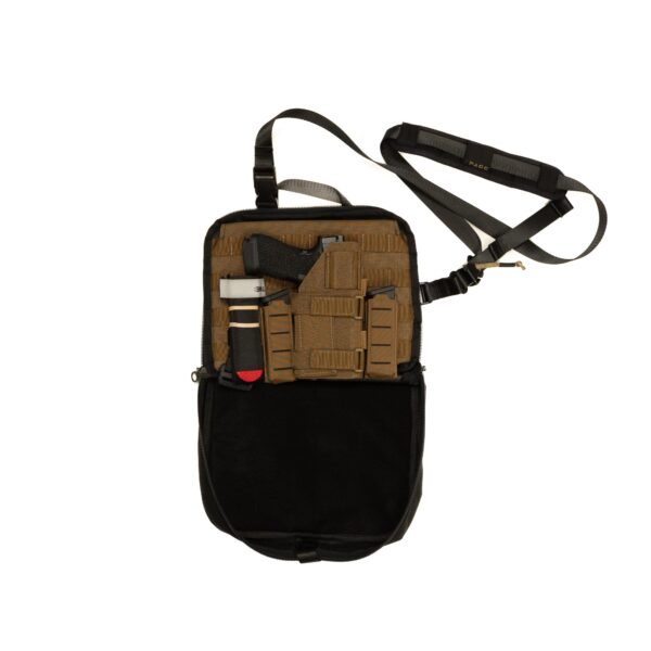 Inside Mini PACC tactical bulletproof EDC body armor carrier with concealed carry gun holster premium alternative to CCW fanny pack.